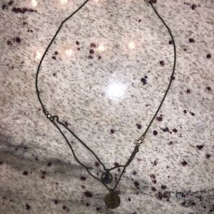 Lucky brand layered peace sign necklace